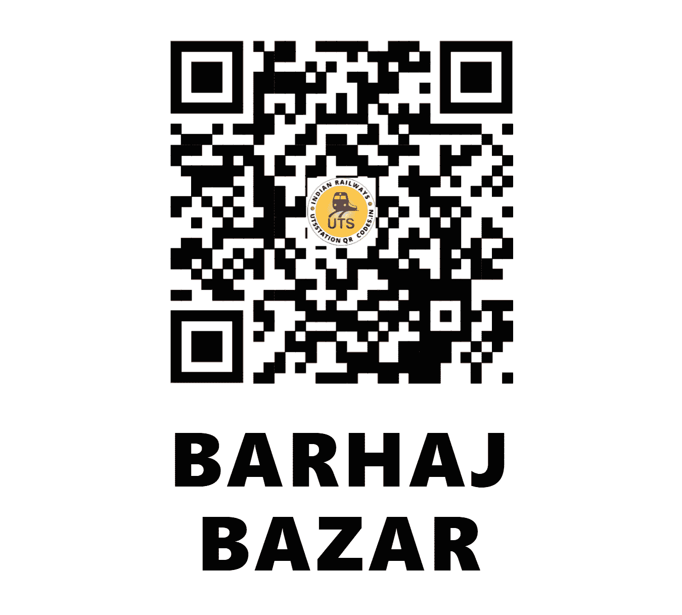 UTS QR Code for BARHAJ BAZAR - BHJ - NE (UTTAR PRADESH)